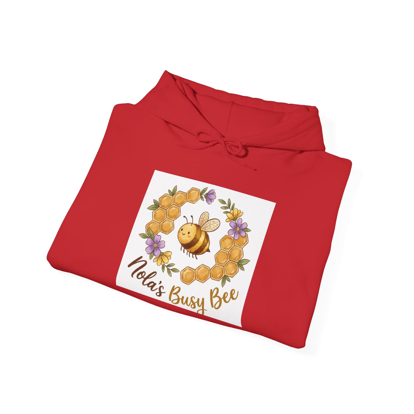 Busy Bee Floral Hoodie — "Nola's Busy Bee" Cozy Sweatshirt