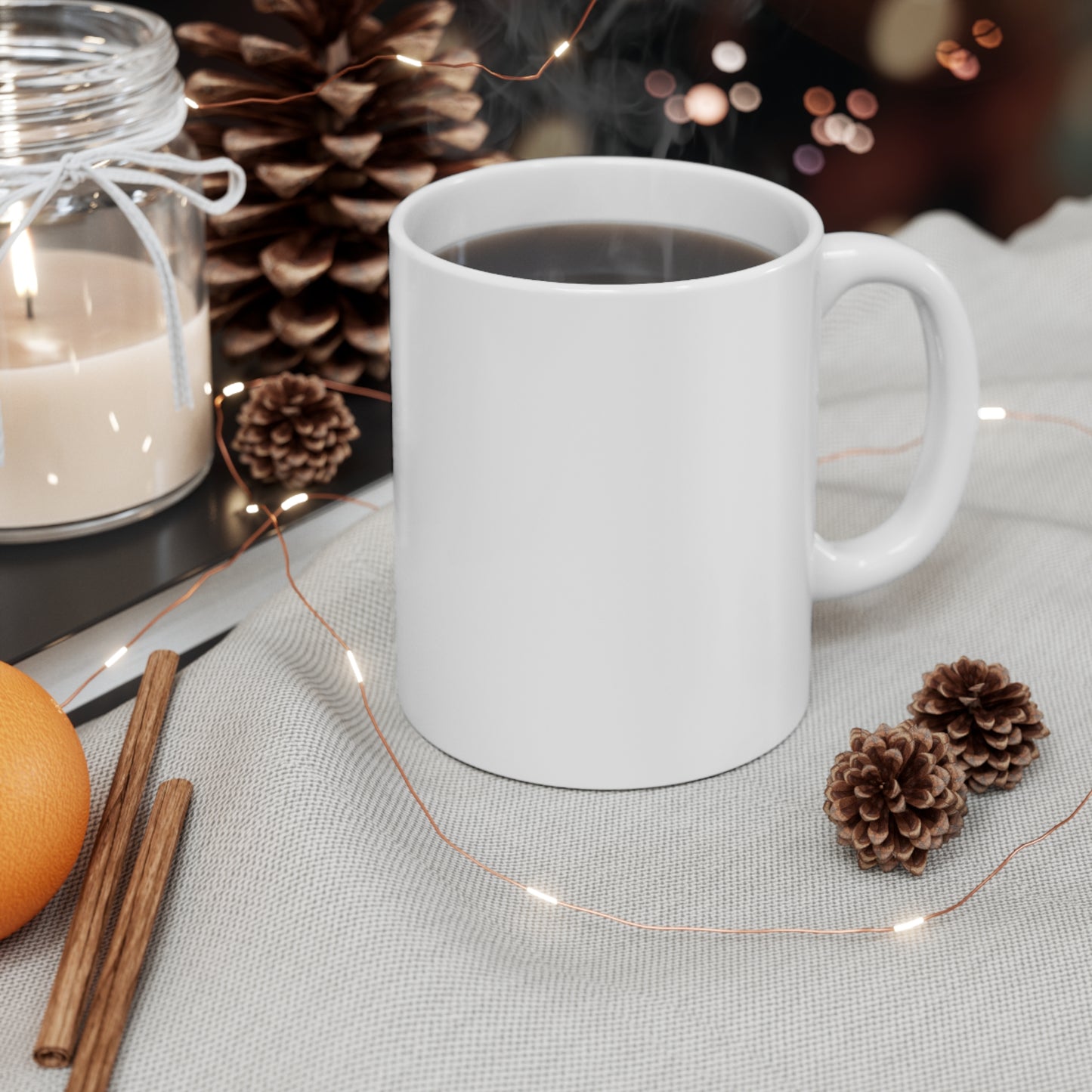 Personalized Bee Mug — "Nola's Busy Bee" Floral Honeycomb Coffee Cup