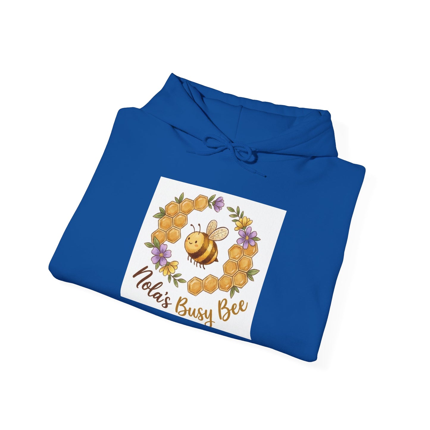Busy Bee Floral Hoodie — "Nola's Busy Bee" Cozy Sweatshirt
