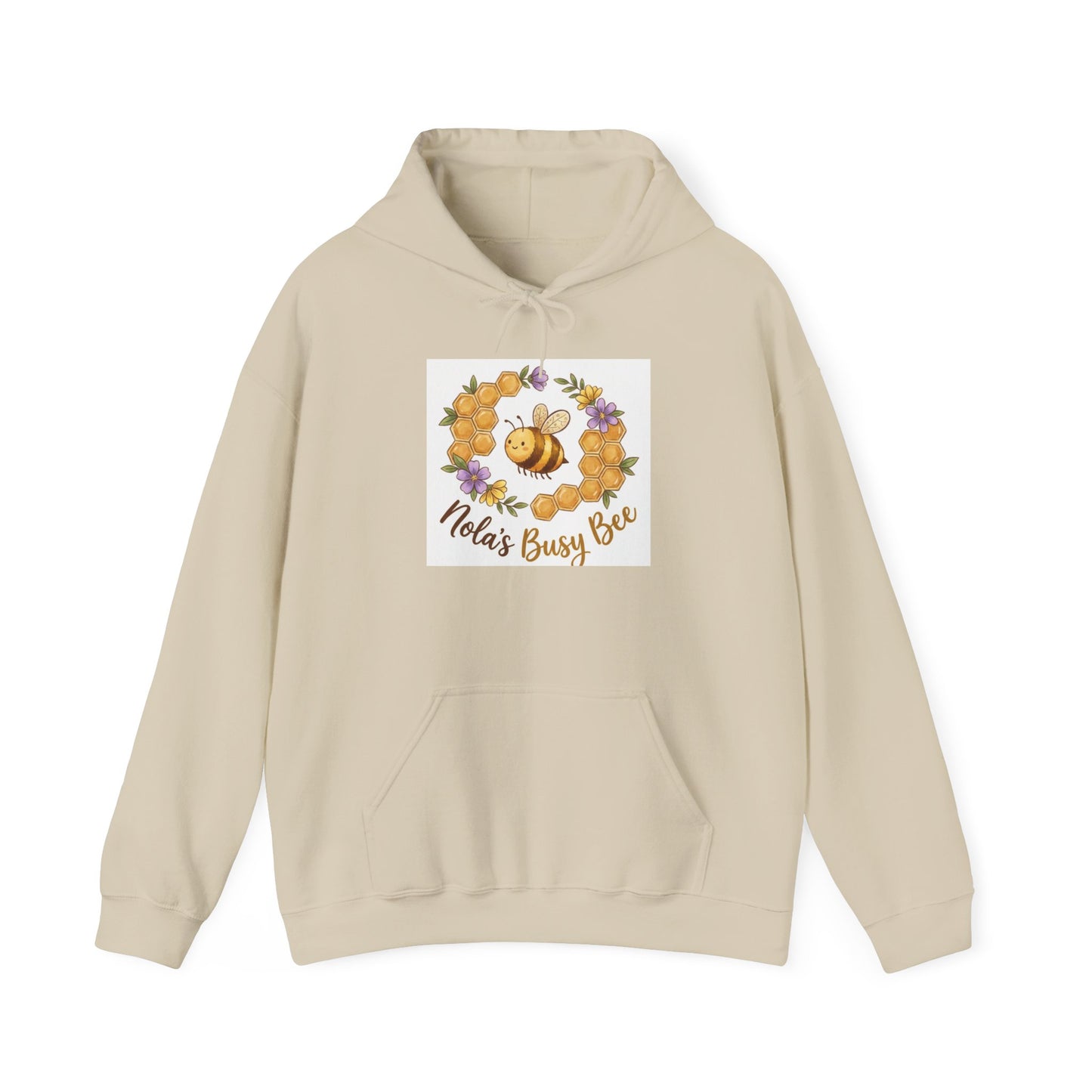 Busy Bee Floral Hoodie — "Nola's Busy Bee" Cozy Sweatshirt