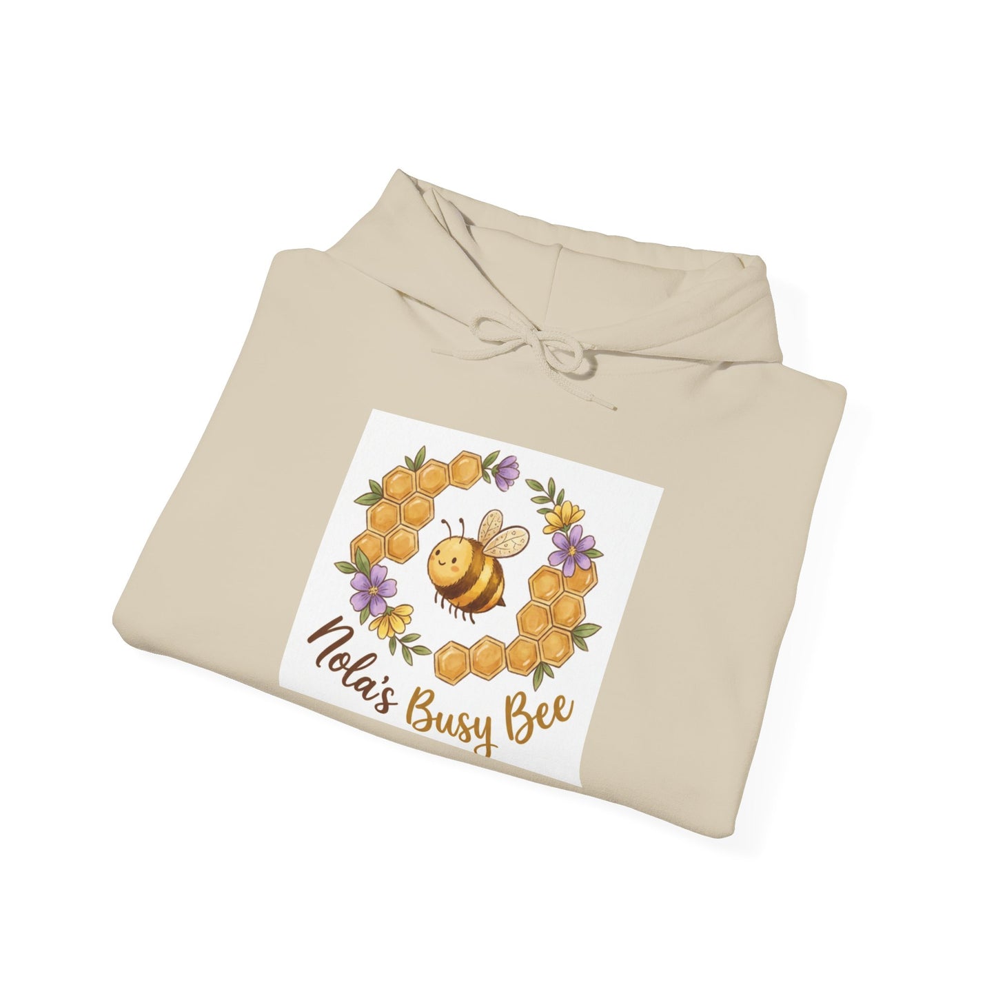 Busy Bee Floral Hoodie — "Nola's Busy Bee" Cozy Sweatshirt
