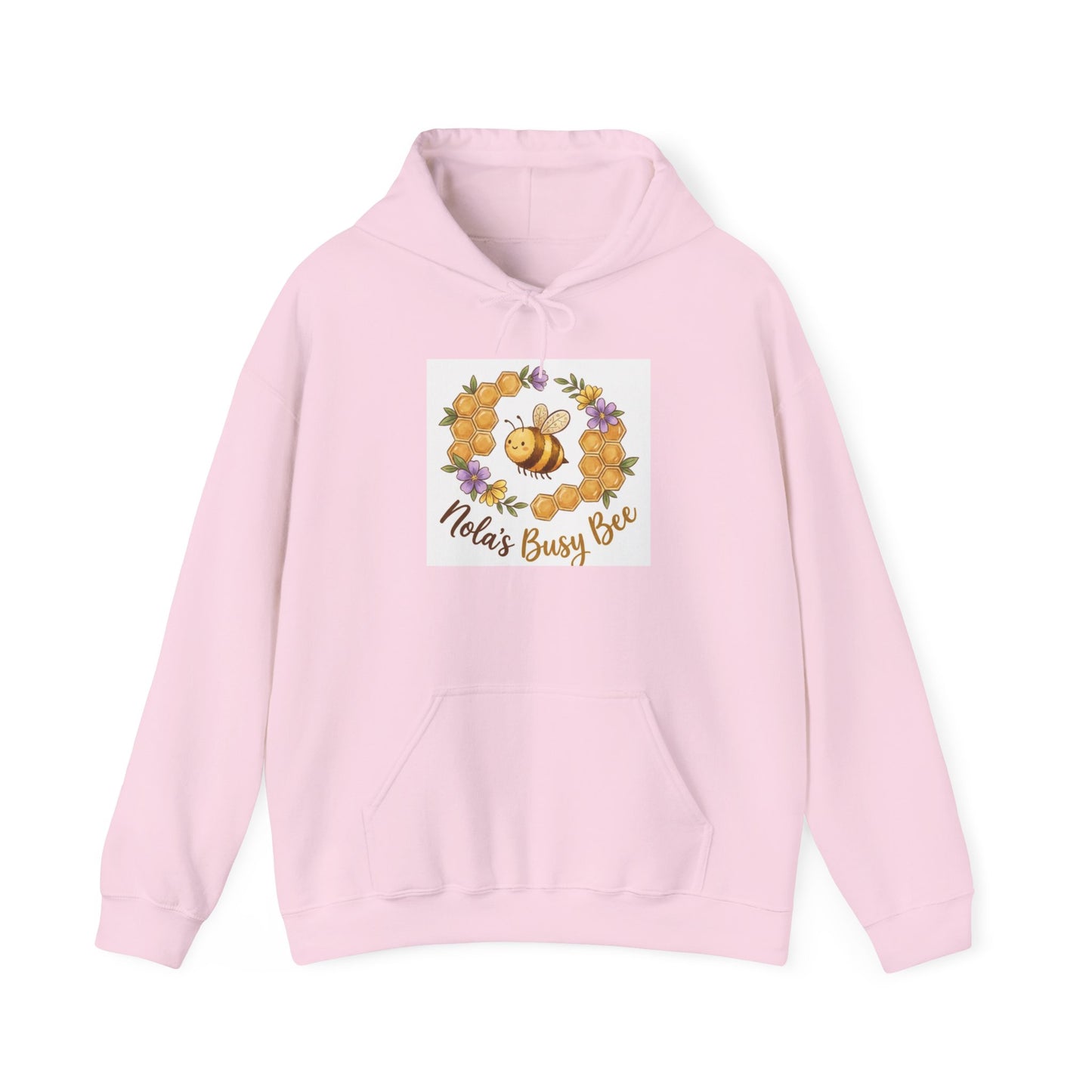 Busy Bee Floral Hoodie — "Nola's Busy Bee" Cozy Sweatshirt