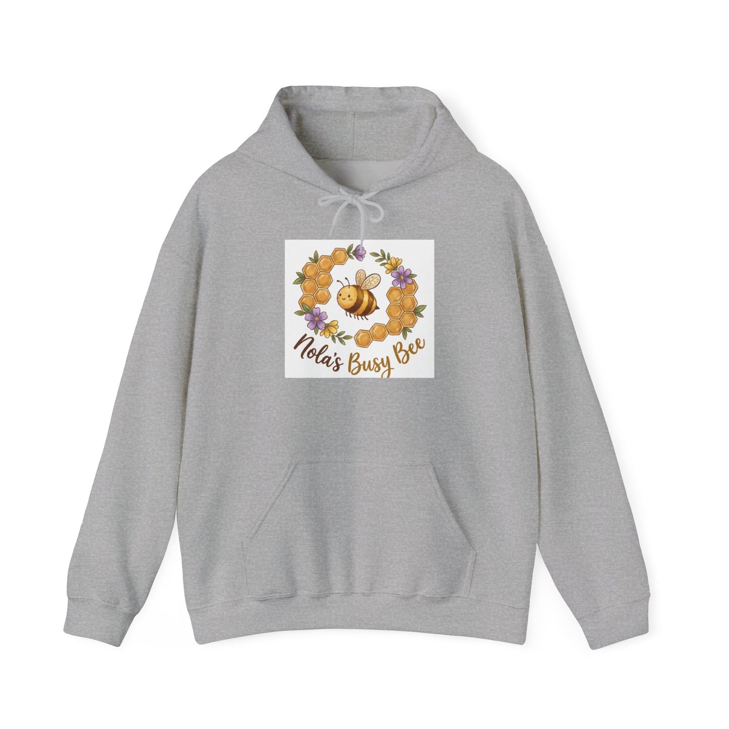 Busy Bee Floral Hoodie — "Nola's Busy Bee" Cozy Sweatshirt