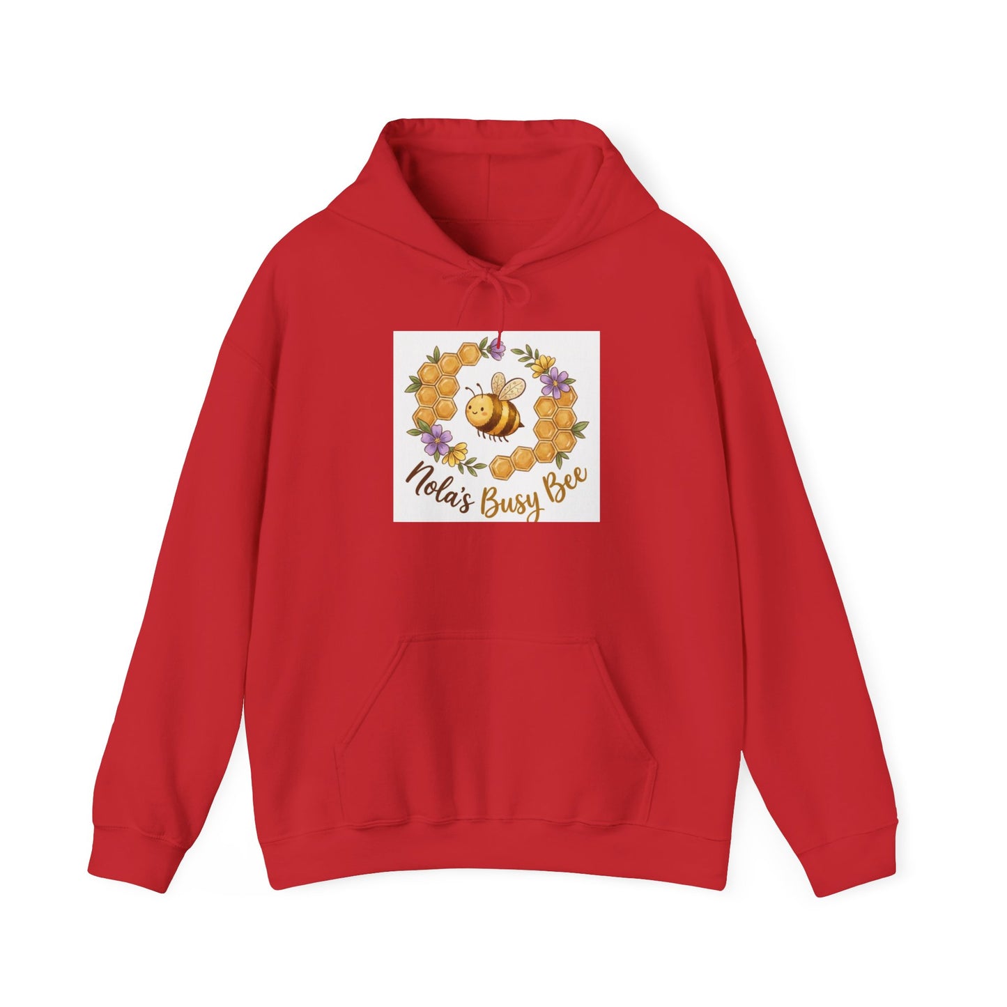 Busy Bee Floral Hoodie — "Nola's Busy Bee" Cozy Sweatshirt