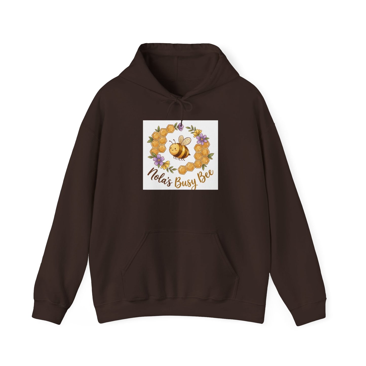 Busy Bee Floral Hoodie — "Nola's Busy Bee" Cozy Sweatshirt