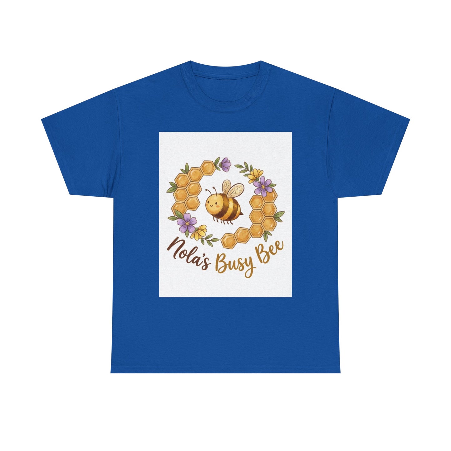 Busy Bee Floral T‑Shirt — "Nola’s Busy Bee" Cute Bee Wreath Graphic Tee