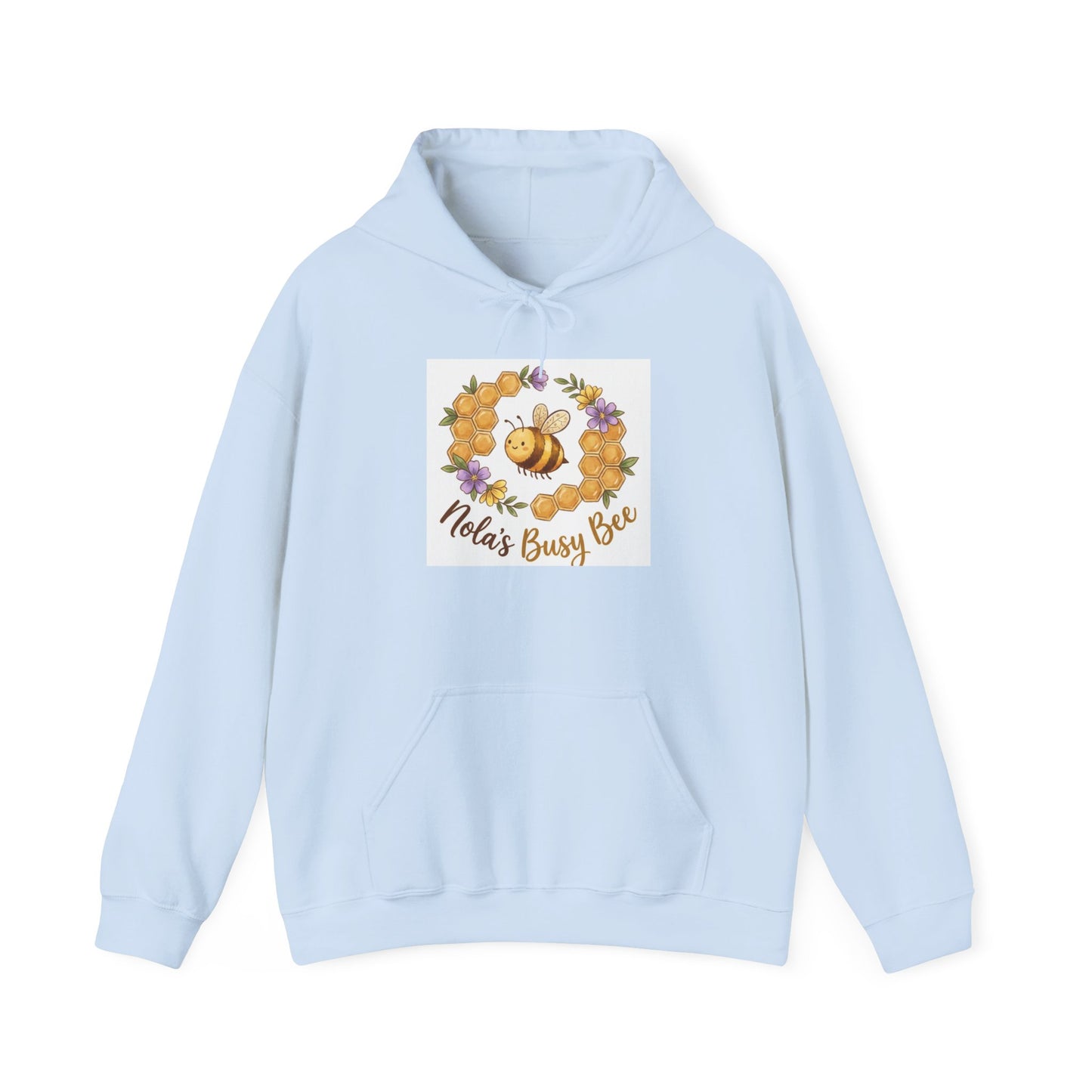 Busy Bee Floral Hoodie — "Nola's Busy Bee" Cozy Sweatshirt