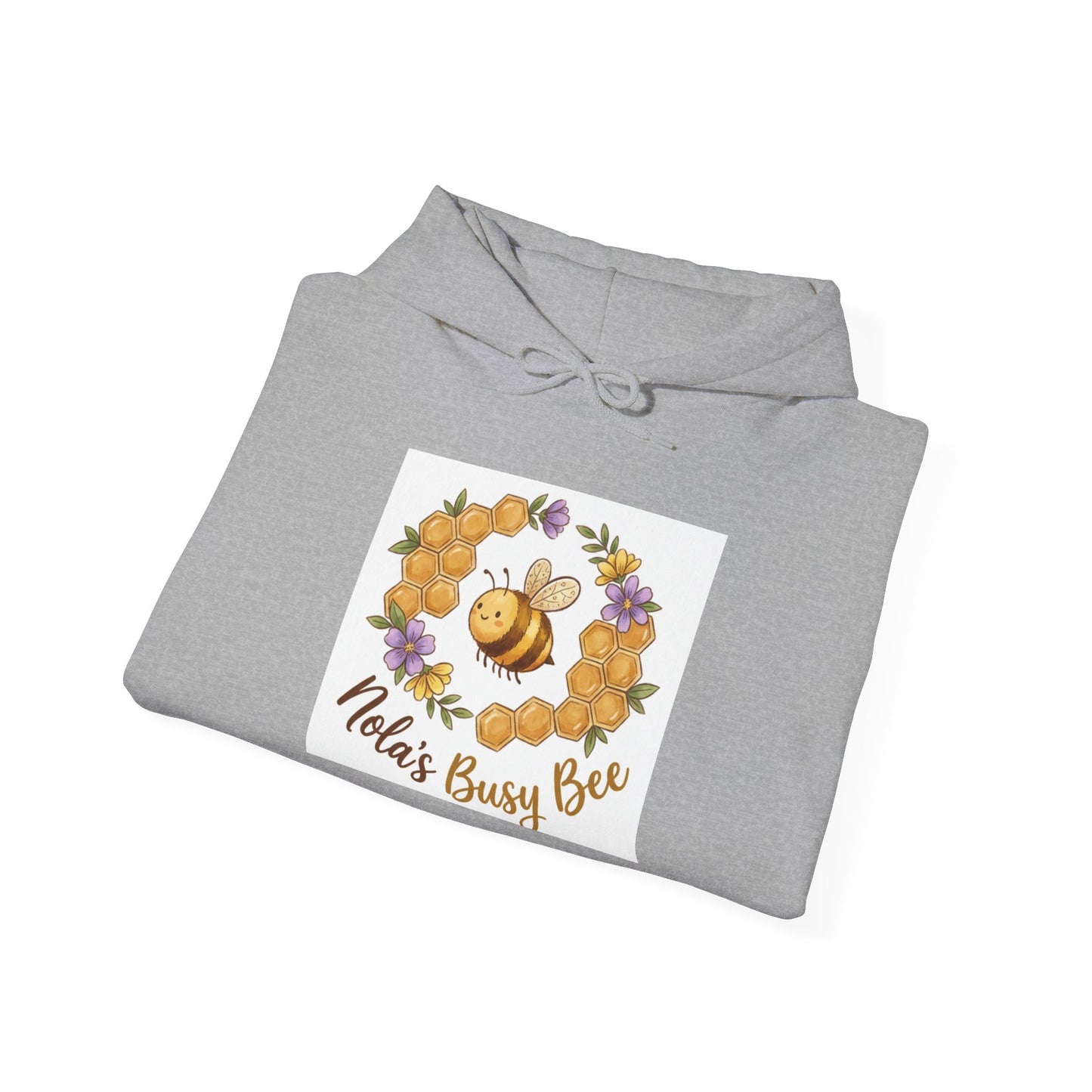 Busy Bee Floral Hoodie — "Nola's Busy Bee" Cozy Sweatshirt