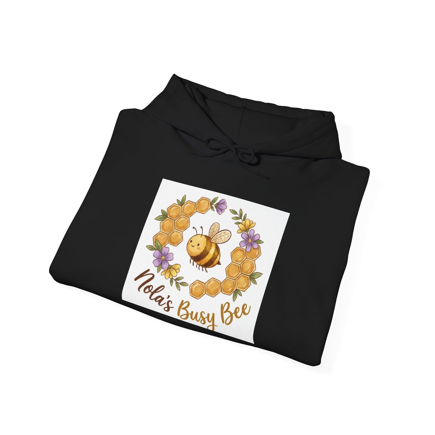 Busy Bee Floral Hoodie — "Nola's Busy Bee" Cozy Sweatshirt