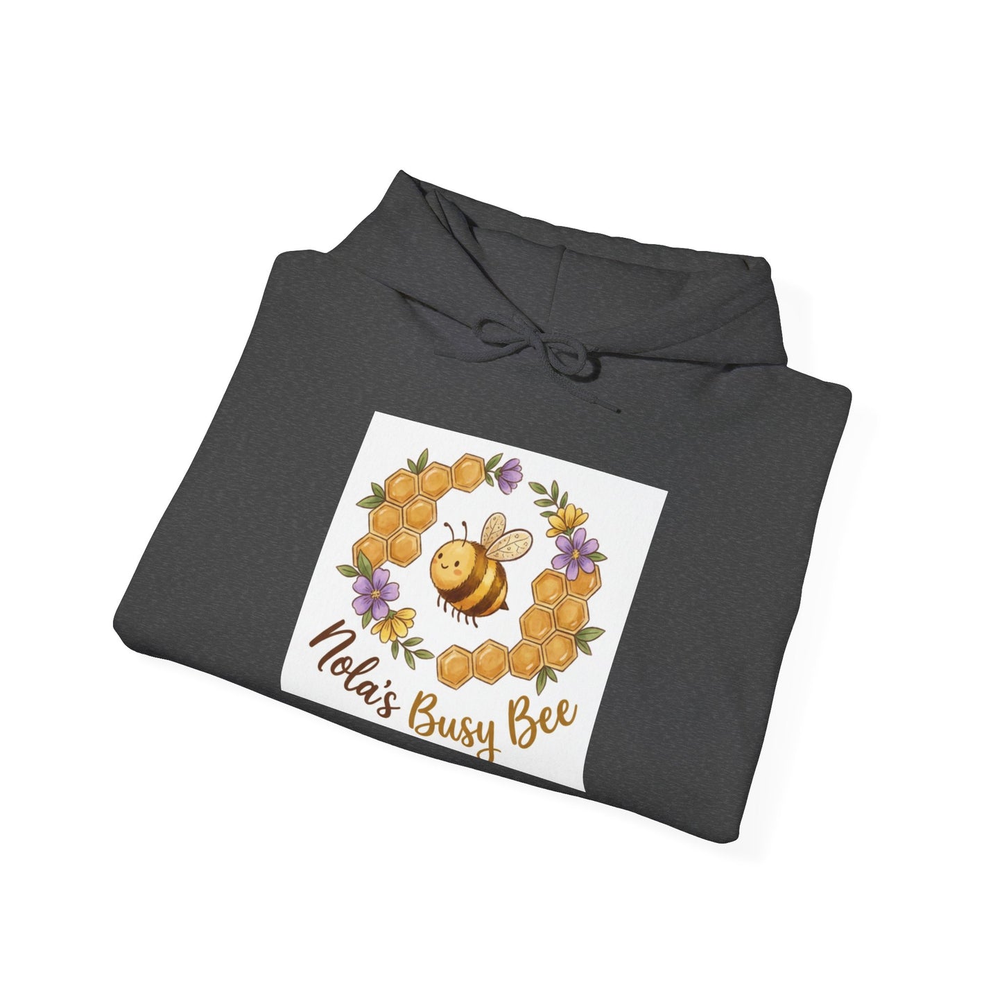 Busy Bee Floral Hoodie — "Nola's Busy Bee" Cozy Sweatshirt