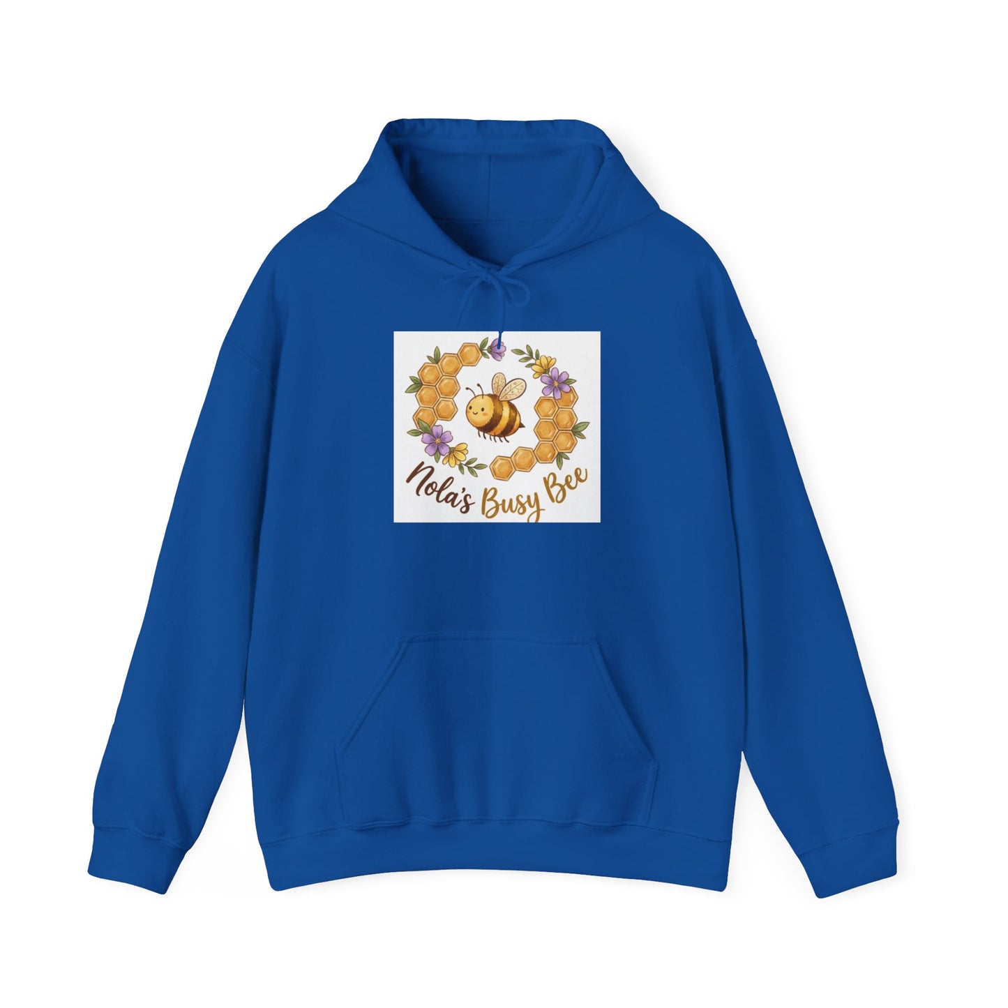 Busy Bee Floral Hoodie — "Nola's Busy Bee" Cozy Sweatshirt