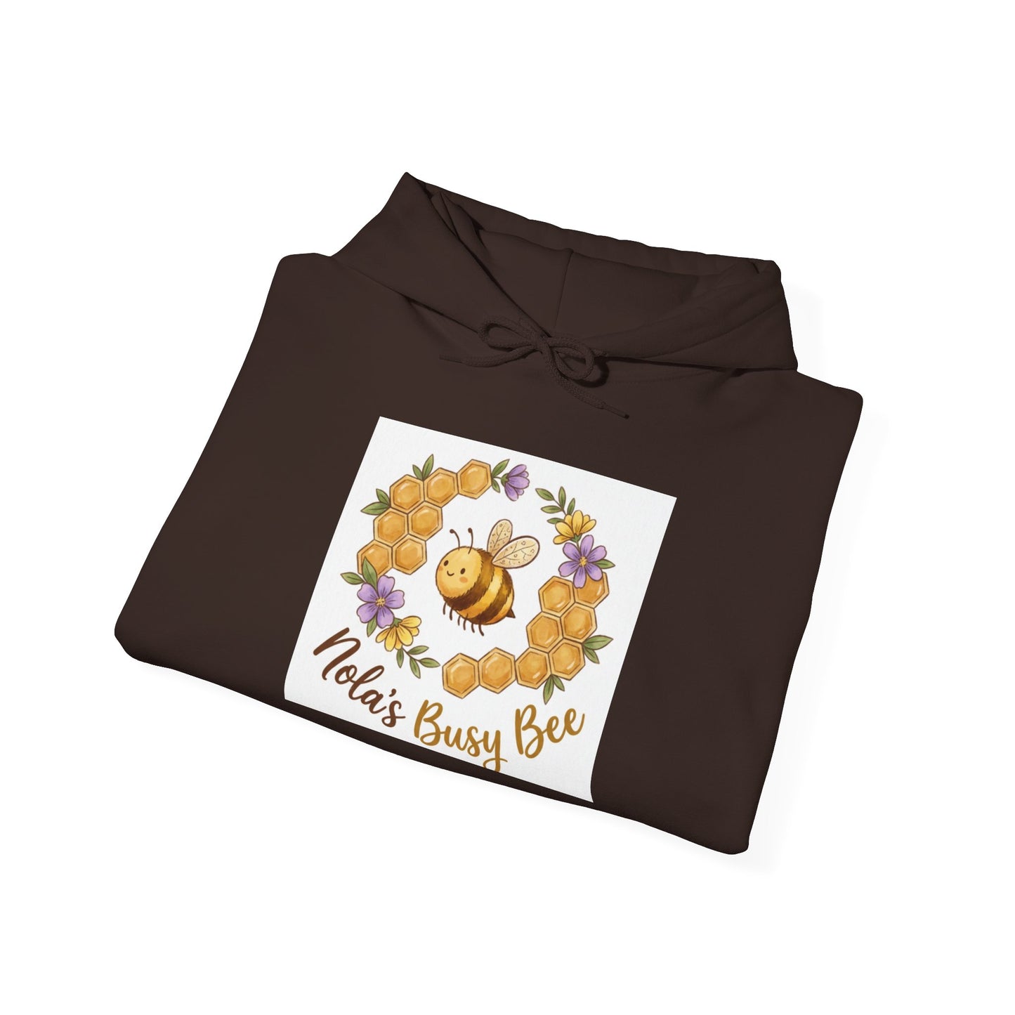 Busy Bee Floral Hoodie — "Nola's Busy Bee" Cozy Sweatshirt