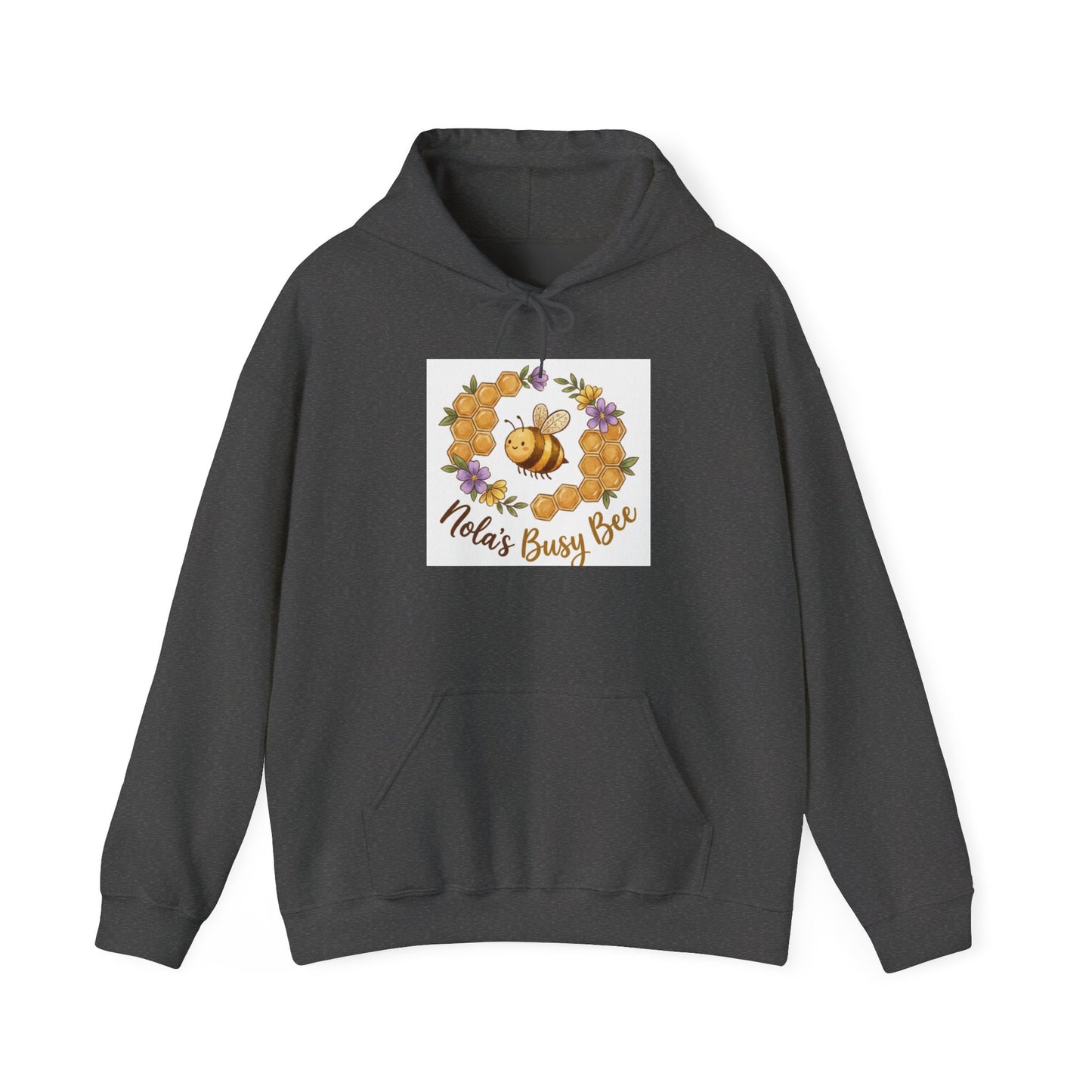 Busy Bee Floral Hoodie — "Nola's Busy Bee" Cozy Sweatshirt