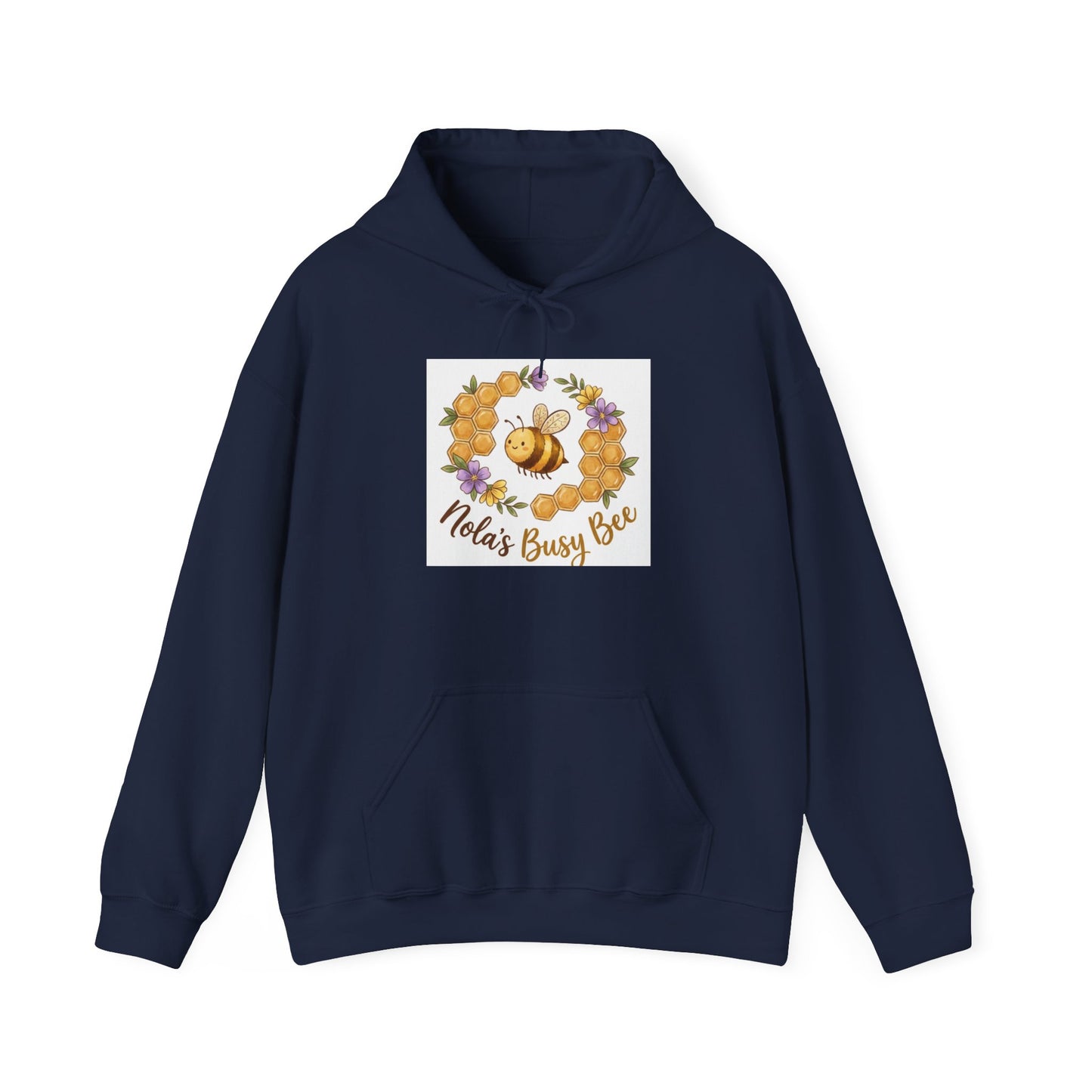 Busy Bee Floral Hoodie — "Nola's Busy Bee" Cozy Sweatshirt