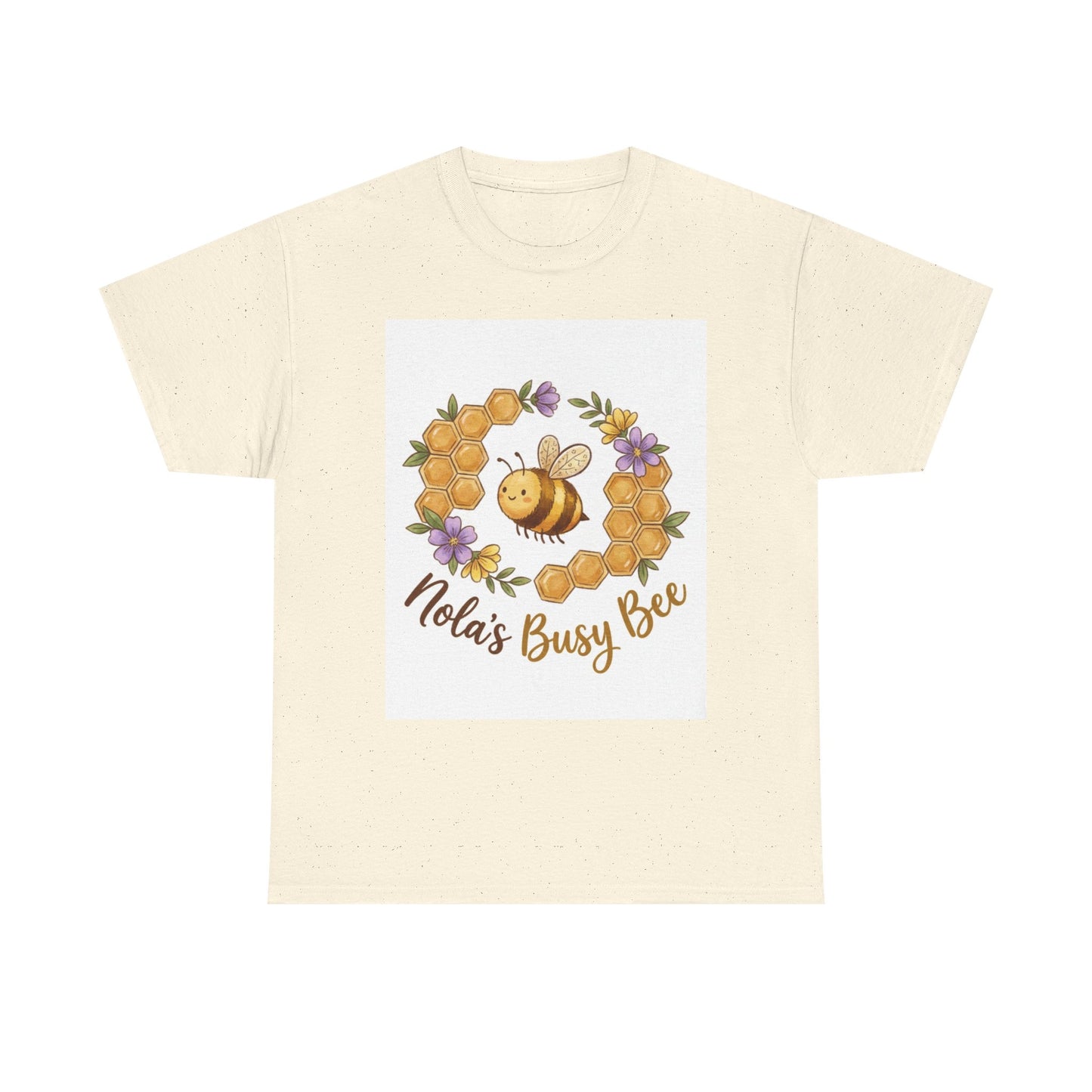 Busy Bee Floral T‑Shirt — "Nola’s Busy Bee" Cute Bee Wreath Graphic Tee