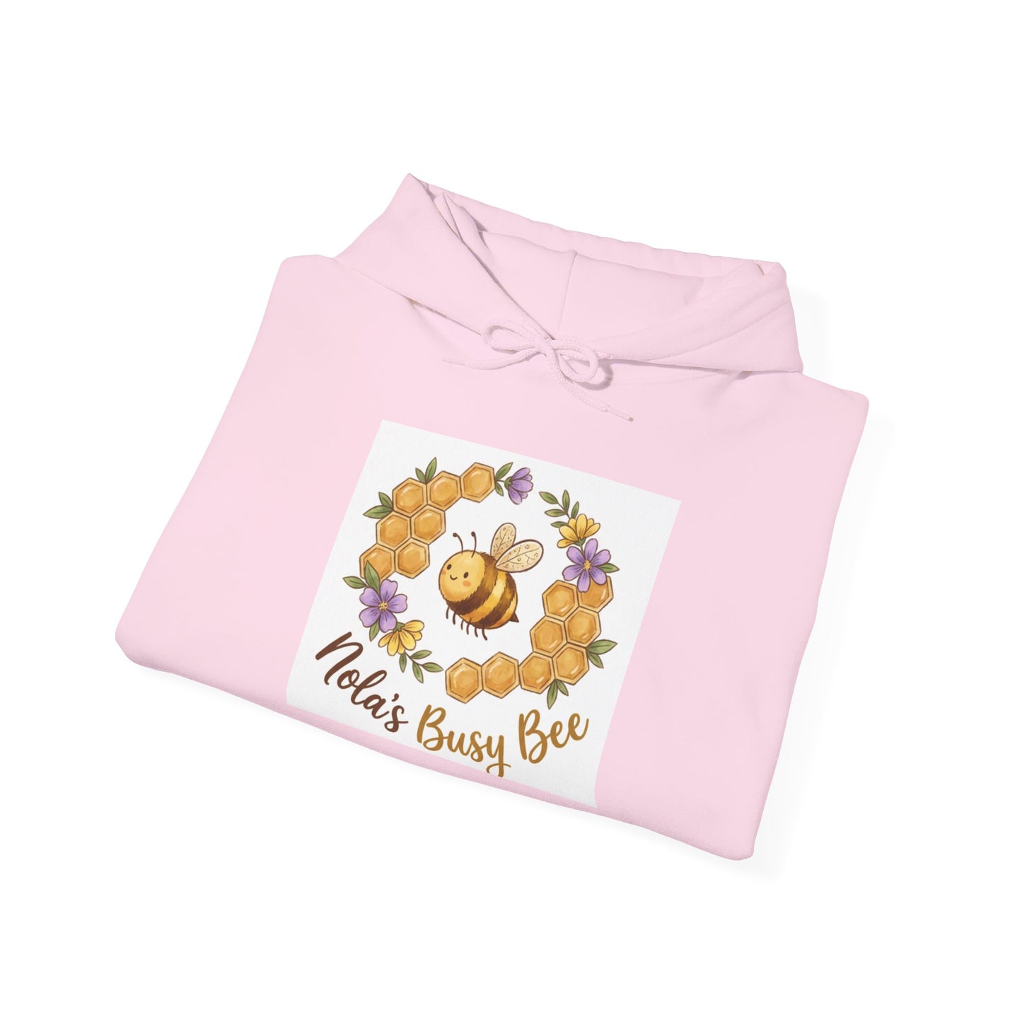 Busy Bee Floral Hoodie — "Nola's Busy Bee" Cozy Sweatshirt