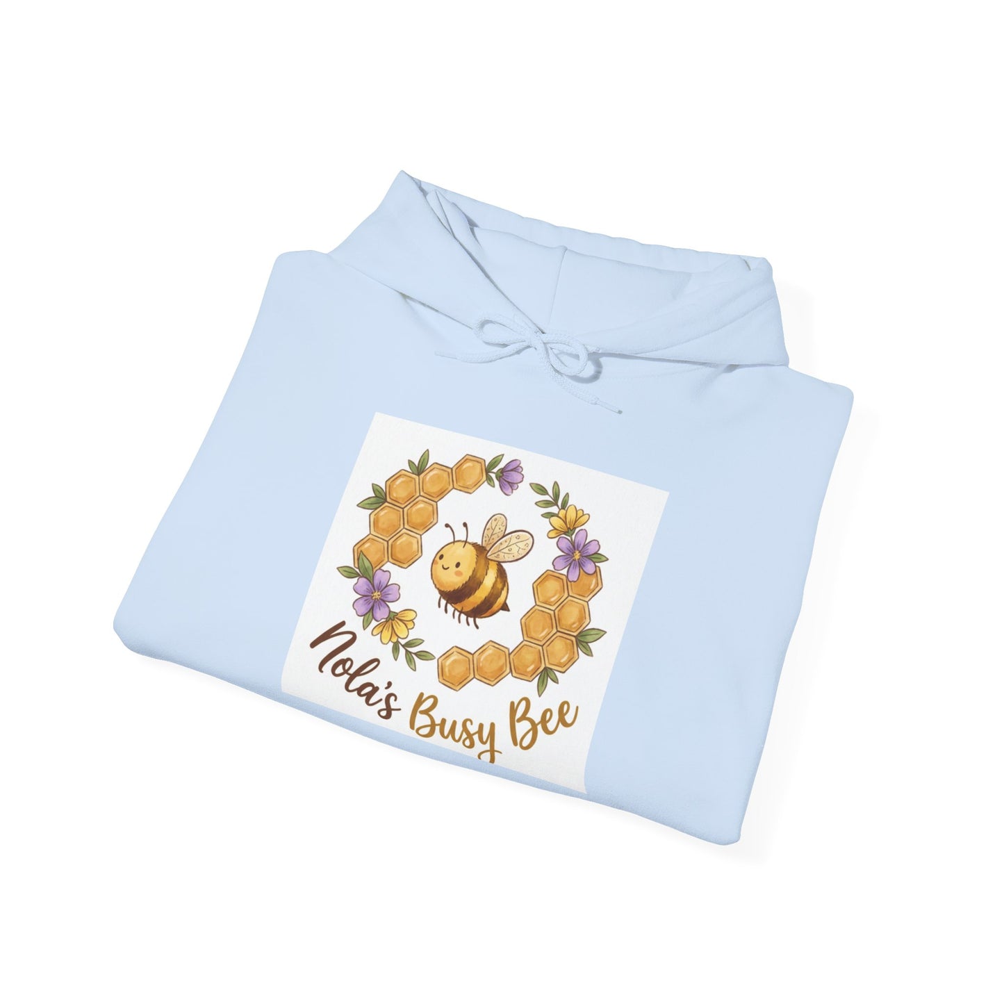 Busy Bee Floral Hoodie — "Nola's Busy Bee" Cozy Sweatshirt